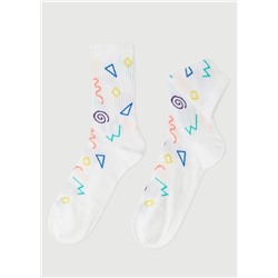 Kurze Sportsocken mit 90's-Motiv für Herren