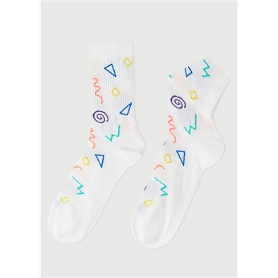 Kurze Sportsocken mit 90's-Motiv für Herren