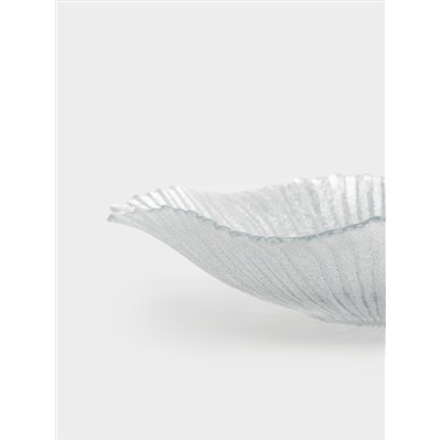 Ваза для фруктов, 32х7 см, стекло Р, серебристая, Avila