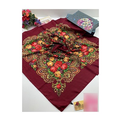Платок женский в русском народном стиле (90*90 см.) арт. 262037