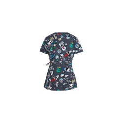koi Scrubs tokidoki Space Mock Wrap Print Top