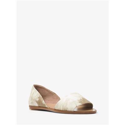 Mallory Tie-Dye Leather D’Orsay Flat