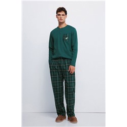 Pijama largo pantalón cuadros