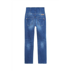 Vaquero skinny de tiro alto Azul oscuro