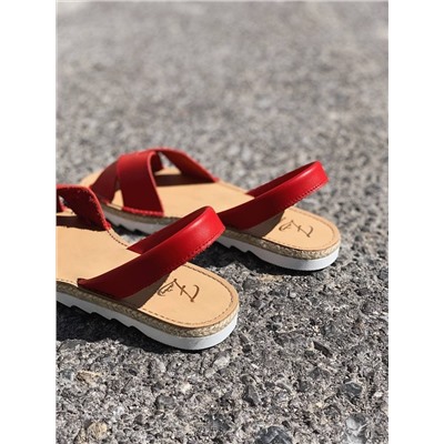 КОМБО AB. ZAPATOS Cruz-Yute ROJO+PELLE · LUX АКЦИЯ