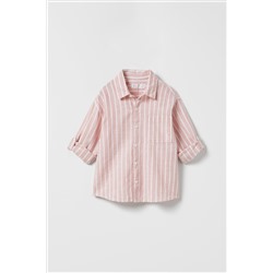 STRIPED LINEN BLEND SHIRT