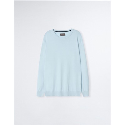 Knitted Jumper, Men, Light Blue