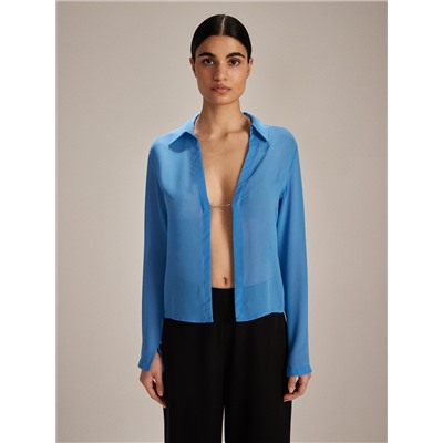 Hemdbluse mit Kettendetail