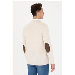 Erkek Krem Melanj Basic Kazak