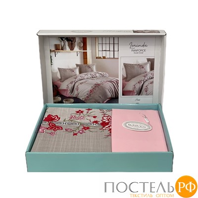 Постельное белье "Карвен" ранфорс евро Lorinda Pink v-1
