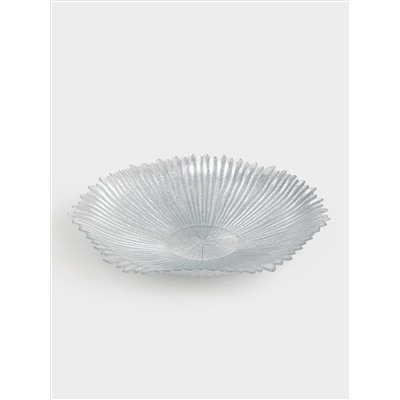 Ваза для фруктов, 40х8 см, стекло Р, серебристая, Avila