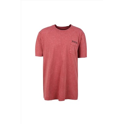 Lee, Bisiklet Yaka T-shirt Red