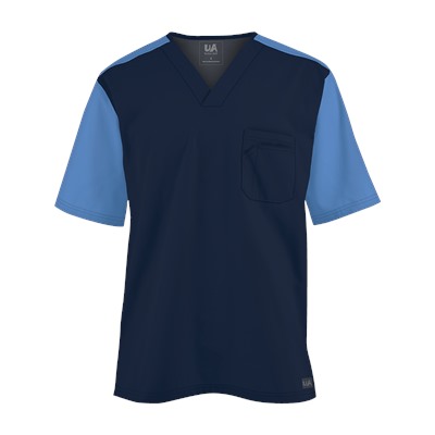 Butter-Soft Scrubs by UA Men's Color Block V-Neck Top