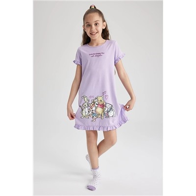 Defacto Kız Çocuk Disney Winnie The Pooh Kısa Kollu Elbise Z5166A623SM