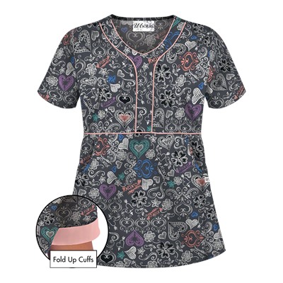 UA Chalked Medley Pewter Scrub Top