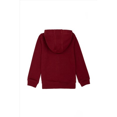 Erkek Çocuk Bordo Basic Sweatshirt