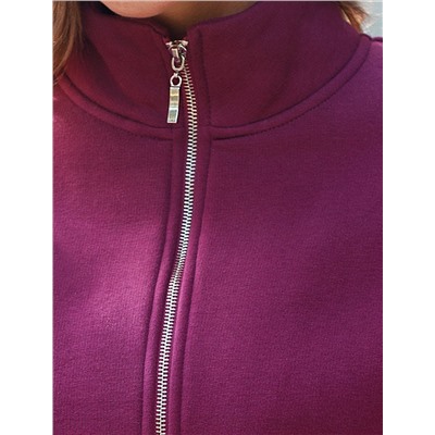 Бомбер на молнии из футера трехнитки с начесом