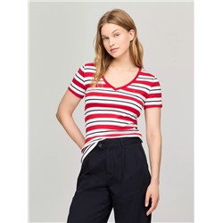 Stripe V-Neck Favorite T-Shirt