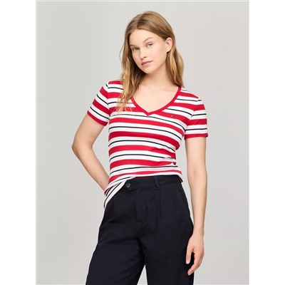 Stripe V-Neck Favorite T-Shirt