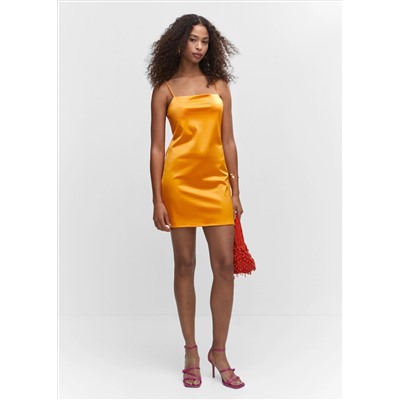 Vestido corto satinado