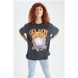 Defacto Coool Oversize Fit Baskılı Kısa Kollu %100 Pamuk Tişört Y8705AZ22HS
