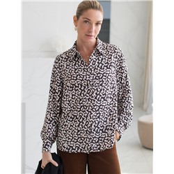 Блузка из вискозы с принтом