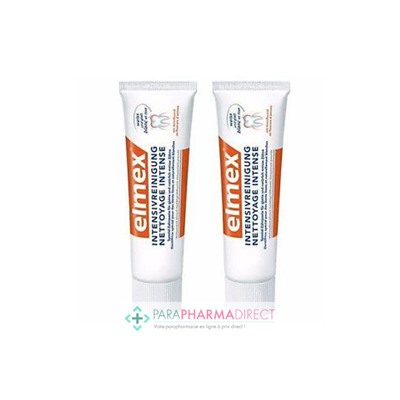 Elmex Anti-Caries Dentifrice Nettoyage Intense 2x50mlLot  × 2