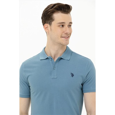 Erkek Koyu Mint Basic Polo Yaka Tişört