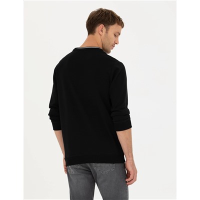 Siyah Regular Fit Sweatshirt