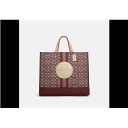 Dempsey Tote 40 In Signature Jacquard With Stripe And Coach Patch