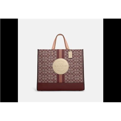 Dempsey Tote 40 In Signature Jacquard With Stripe And Coach Patch