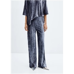 Pantalón plisado terciopelo