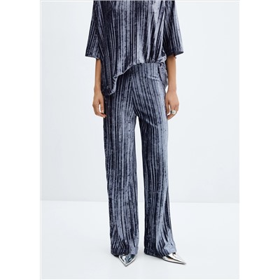 Pantalón plisado terciopelo