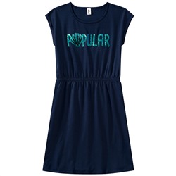 Mädchen Kleid mit Pailletten-Schriftzug