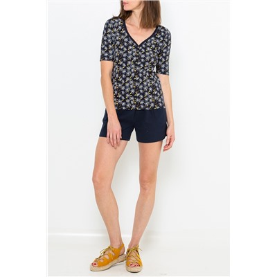 Camiseta Azul oscuro y amarillo