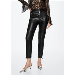 Pantalón skinny efecto piel -  Mujer | MANGO OUTLET Melilla