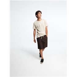 Shorts im Regular-Fit aus Leinenmischung