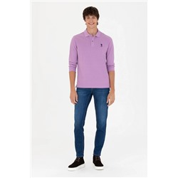 Erkek Lila Basic Sweatshirt