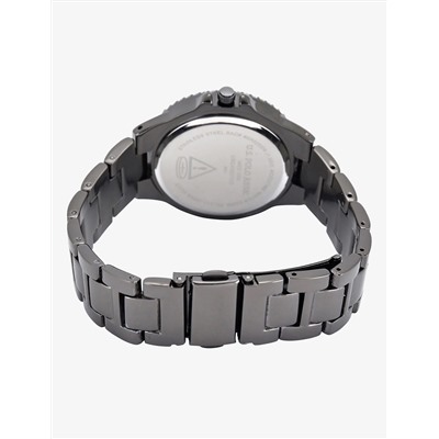 LADIES GUNMETAL EMBELLISHED WATCH