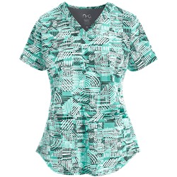 Barco NrG Scrubs Sun Dial Print Top