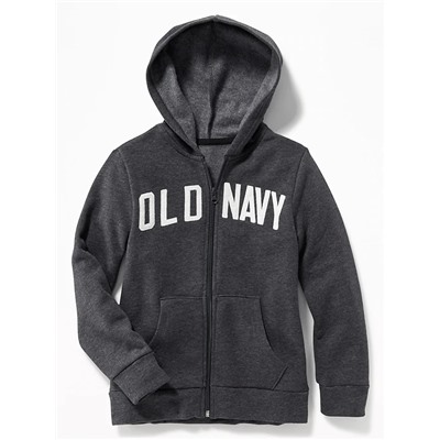 Logo-Graphic Zip Hoodie for Boys