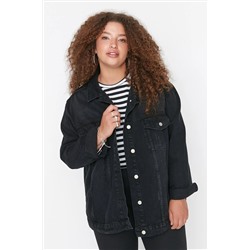 Trendyol Curve Antrasit Cep Detaylı Denim Ceket TBBSS22YE00000