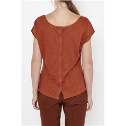 Camiseta de lino Naranja