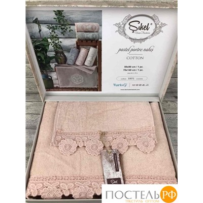 T0953/1 Набор полотенец SIKEL из 3-х предметов (30*50, 50*90 и 70*140) PAPATYA SOMON персик