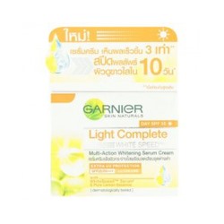 Отбеливающий крем-серум с защитой от солнца SPF20 РА+++ Garnier Skin Naturals 18 мл / Garnier Skin Naturals Light Complete Day Multi-Action SPF20 РА+++ Whitening Serum Cream 18ml