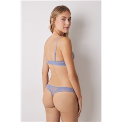 Tanga clásico plumeti encaje azul