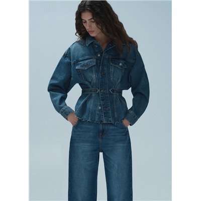Jeans rectos doble cintura