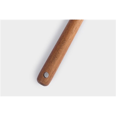 Лопатка-шпатель, 32 см, силикон/дерево, молочный, Wenge, 63414