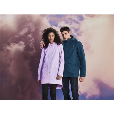 LIVERGY® Herren Regenmantel, mit Kapuze und Kordel