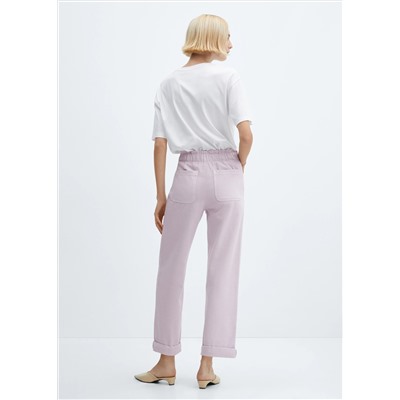 Jeans slouchy cintura goma